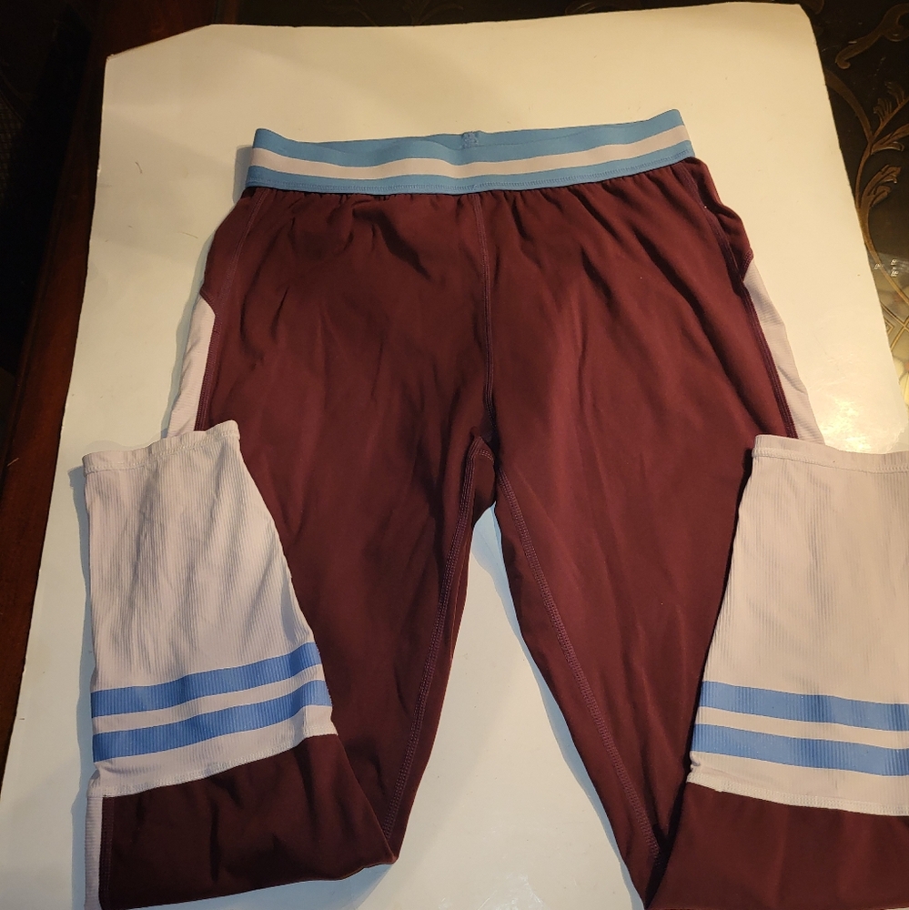 Vintage Sweaty Betty Color Block Vintage Leggings Maroon Size Medium